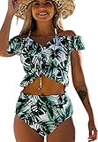 2.Material: el bikini estampado de frutas está hecho de material súper suave, resistente y de secado rápido. Tejido elástico y suave, trajes de baño de dos piezas muy bonitos para tus próximas vacaciones de verano.