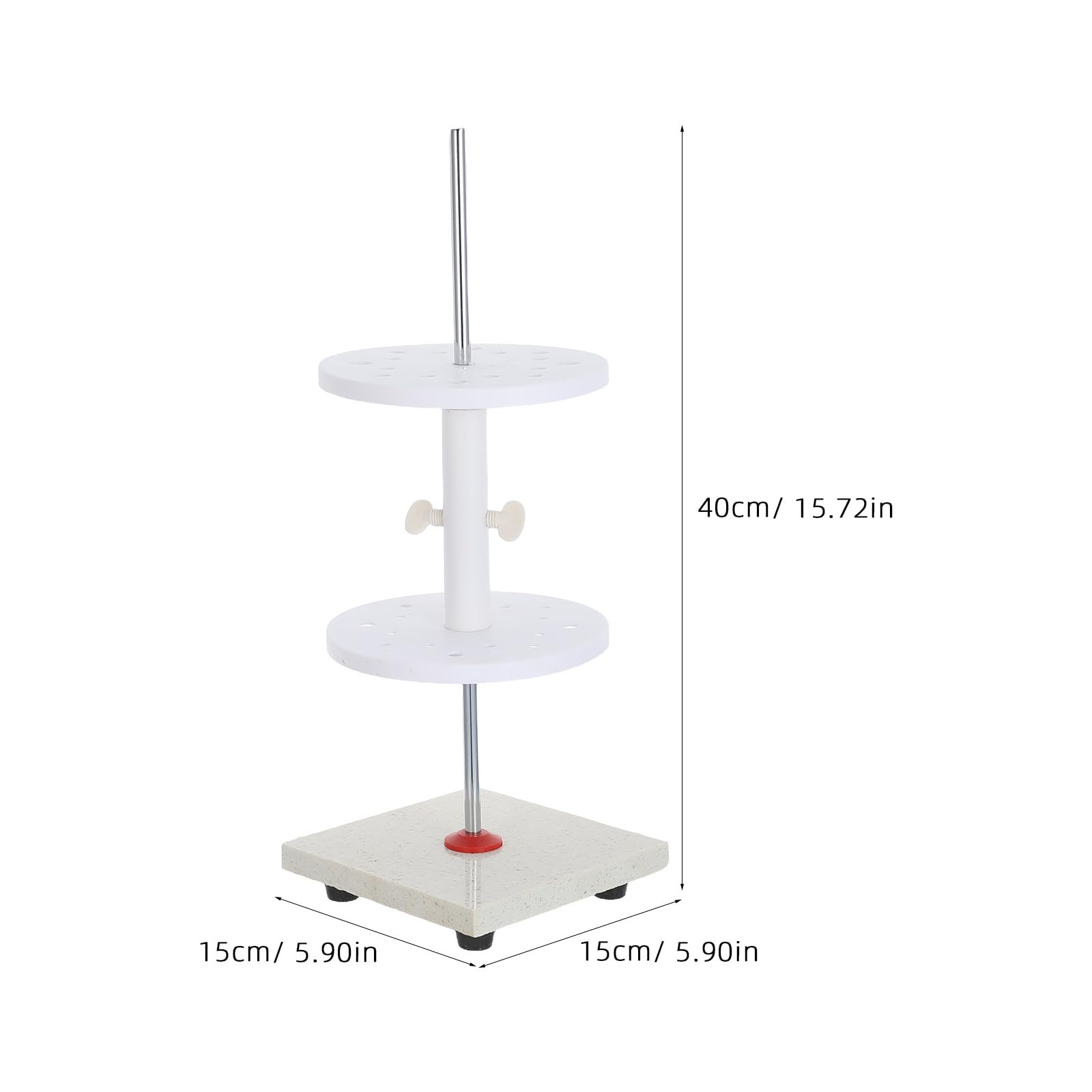 Soporte para pipetas - Soporte giratorio de 16 orificios para tubos de muestreo para equipos científicos - Organizador de laboratorio de mármol para de muestra y pipetas para uso en el aula