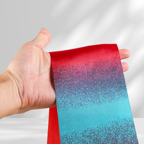 HiUnicorn Wide Dance Ribbons Praise Dance Worship Flags for Kids Adult, 2-Pack Rainbow Ribbon Dancer Wand for Kids Gymnastics Birthday Party Favors Decoration, Dancing Ribbon Streamer Toys