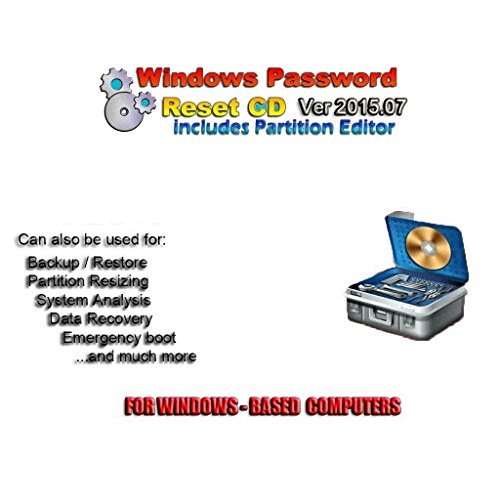 windows vista recovery cd - DS Recovery Boot Password Reset CD Disc for Windows XP, Vista, 7, 8 (All Versions of Windows)