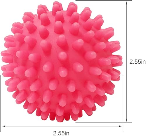 Miniatura 2 de Paquete de 4 bolas ecológicas para secadora de ropa, reutilizables, de silicona, suaves, suavizantes de tela, alternativa para secado rápido (rojo)