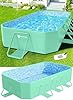 Foldable Pool, Large Non-Inflatable Swimming Pool for Adult Collapsible Pools Hard Plastic Shell, Oversized Thickened,Portable Folding Pools for Backyard 90"x50"x20"-Green