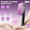 TOPPLEE Ferro da Stiro Verticale, 2 in 1 Stiratore Verticale da Portatile da 1300W, Vaporizzatore per Indumenti Solo 0,6 KG, 10 Minuti di Vapore Continuo, Ferro da Stiro a Vapore per Viaggi e Casa