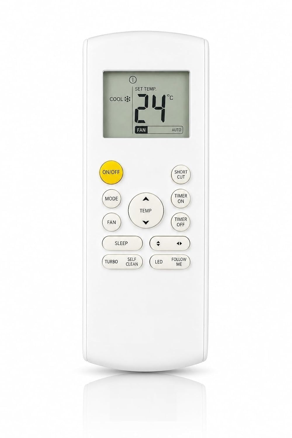 ac remote - model 184c compatible with onida ac remote original | suitable for 1 | 1.2 | 1.3 | 1.5 | 1.8 | 2 | 2.2 | 2.5 | 3 ton split and window air conditioner