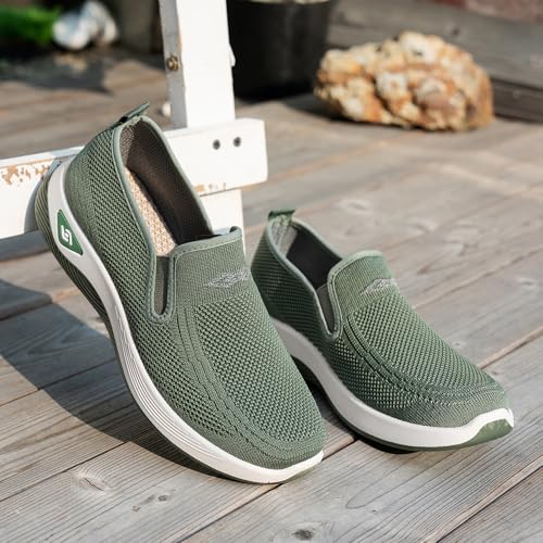 Women's Woven Orthopedic Breathable Soft Shoes Go Walk Slip on Shoes Diabetic Foam Shoes Hands Free Slip on Sneakers with Arch Support for Women2