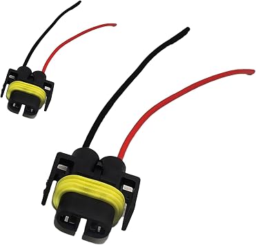 1 Pcs Nylon H11 H9 H8 Adapter Wiring Harness Sockets Wire for Headlights Or Fog Lights, Car Waterproof Connector- Fog Light Wiring Harness Kit, Headlight Harness