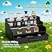Cologne Stand for Men, 3 Tier Black Wooden Perfume Organizer with Drawer Storage, Perfume Display Shelf for Cologne, Watch, Skincare and Makeup, Perfect Birthday/Christmas Gift for Lovers & Fathers (3 Tier Black)