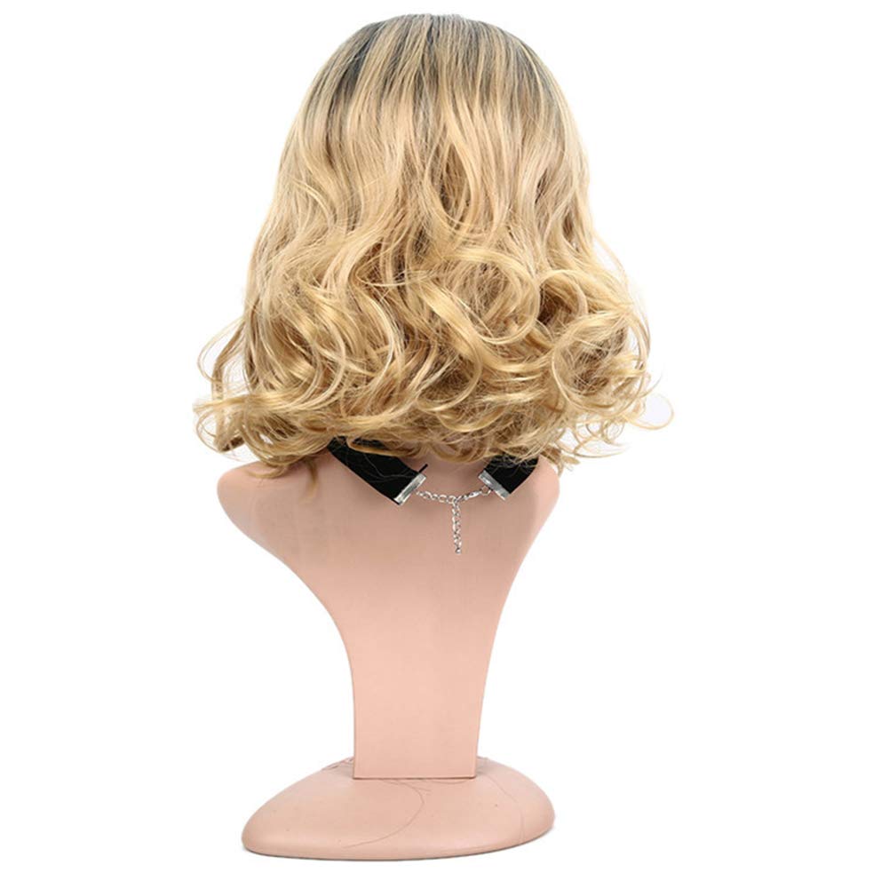 Synthetic Wigs For Women Bob Wig Natural Wave Middle Part 1b/blond Color