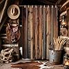 Ydbkt Rustic Wooden Board Brown Shower Curtain, Rustic Barn Door Shower Curtain, Vintage Countryside Wood Board Fabric Bathroom Curtains, Farmhouse Waterproof Cloth Bathroom Sets with Hooks, 72"x72" #1