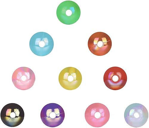 Miniatura 10 de LiQunSweet Cuentas sueltas de acrílico de plástico con forma de corazón redondo de estrella rosa y transparente, de 8 a 0.394 in, lote surtido para