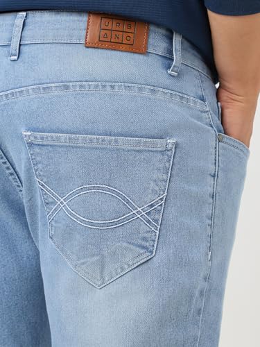 Image of Urbano Plus Men's Stretch Fit Mid Rise Washed Bootcut Jeans Stretchable