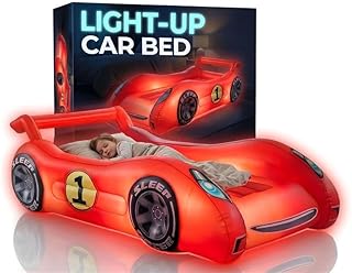 Air Candy Sleep Racer Dream Car Inflatable Kids Bed with LED Night Light Glow