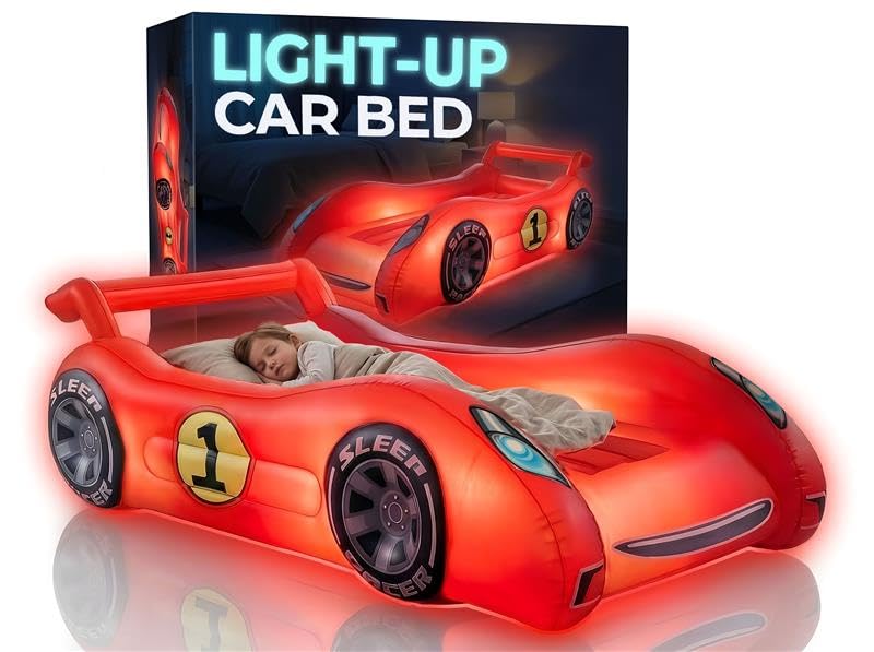 Amazon.com: Sleep Racer Dream Car - Red Illuminated LED Inflatable
