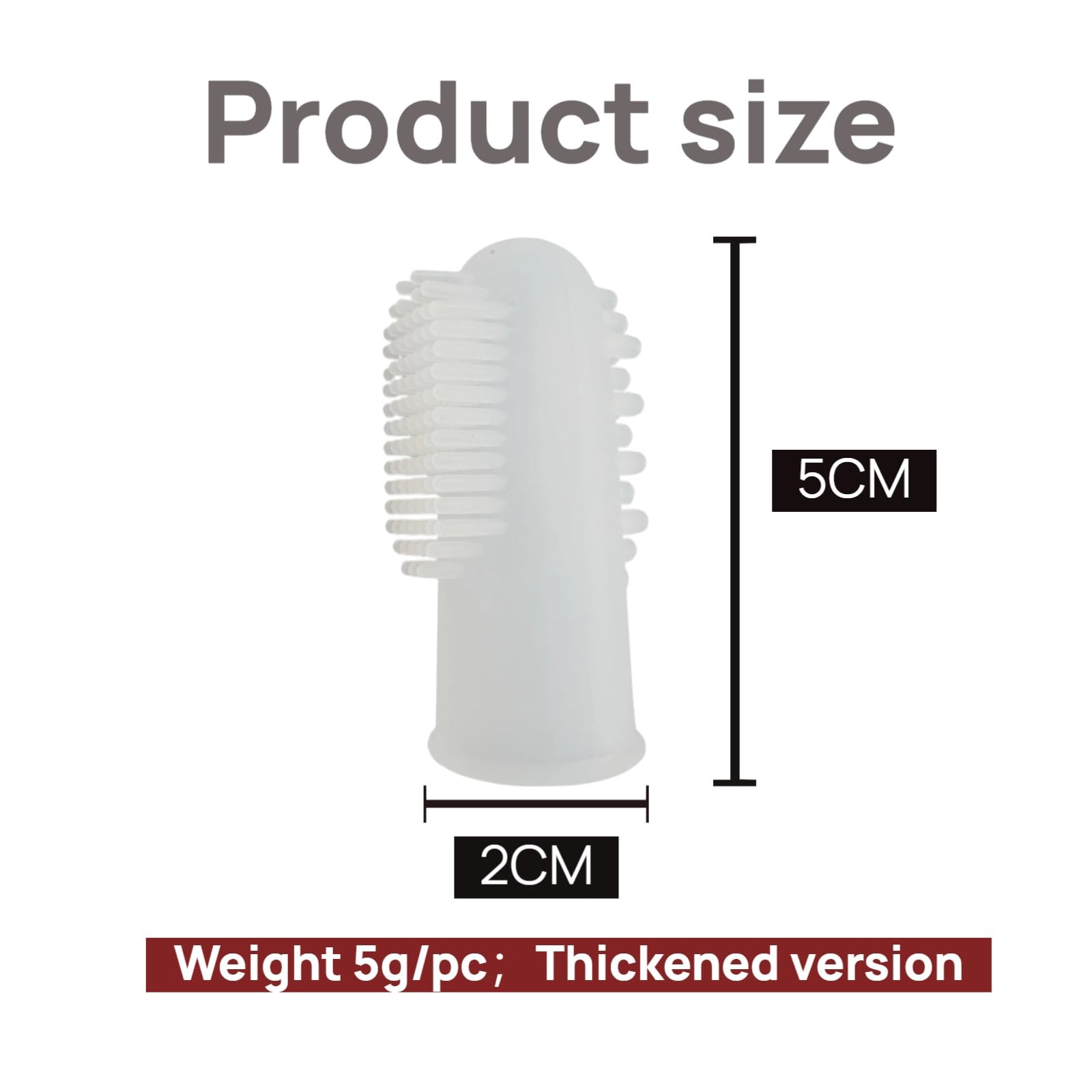 Quivire Cat & Dog Finger Toothbrush, 4-Pack Soft Silicone Dental Brush for Puppy and Kitten Teeth Cleaning, Extra Thick Pet Toothbrush with Dual-Head Design for Gentle Care