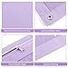 SKYDUE Pencil Pouch for 3 Ring Binder, Zipper Pencil Pouches for Girls Boys, Clear Window Pencil Case, Purple