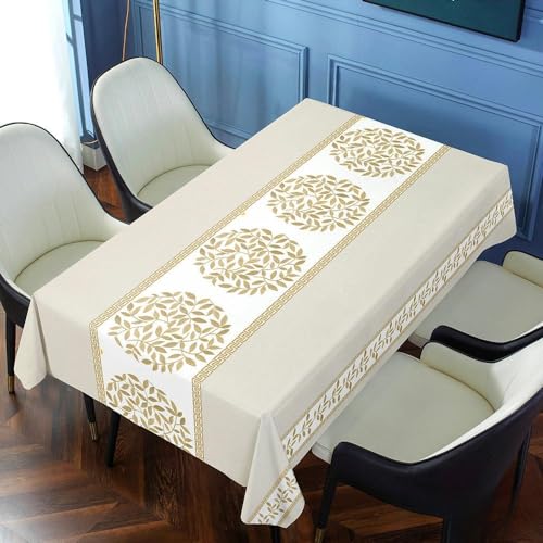 Nappe en PVC essuyable fleurie bleue grande table rectangulaire - 2