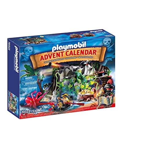 PLAYMOBIL Adventskalender 9485 Weihnachtsball im Kristallsaal, Ab 4 Jahren 9 PLAYMOBIL Adventskalender 70322 Schatzsuche in der Piratenbucht, Für Kinder ab 5 Jahren