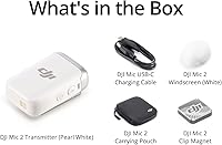 Vista 5 de DJI Transmisor Mic 2 (blanco perla), micrófono inalámbrico con cancelación inteligente de ruido, grabación interna de 14 horas, batería de 6 horas