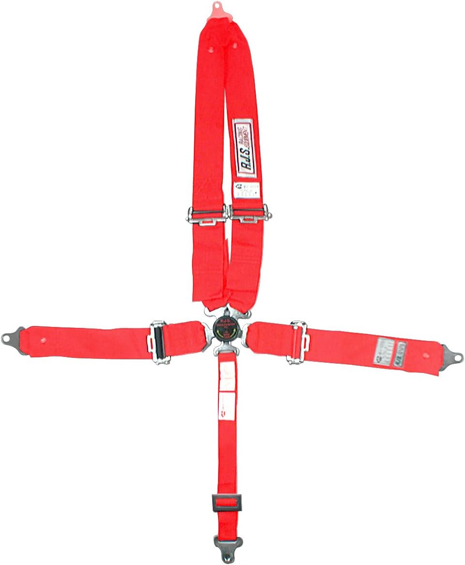 RJS Racing 30298160604 Red Quick Release Style 5 Point Harness