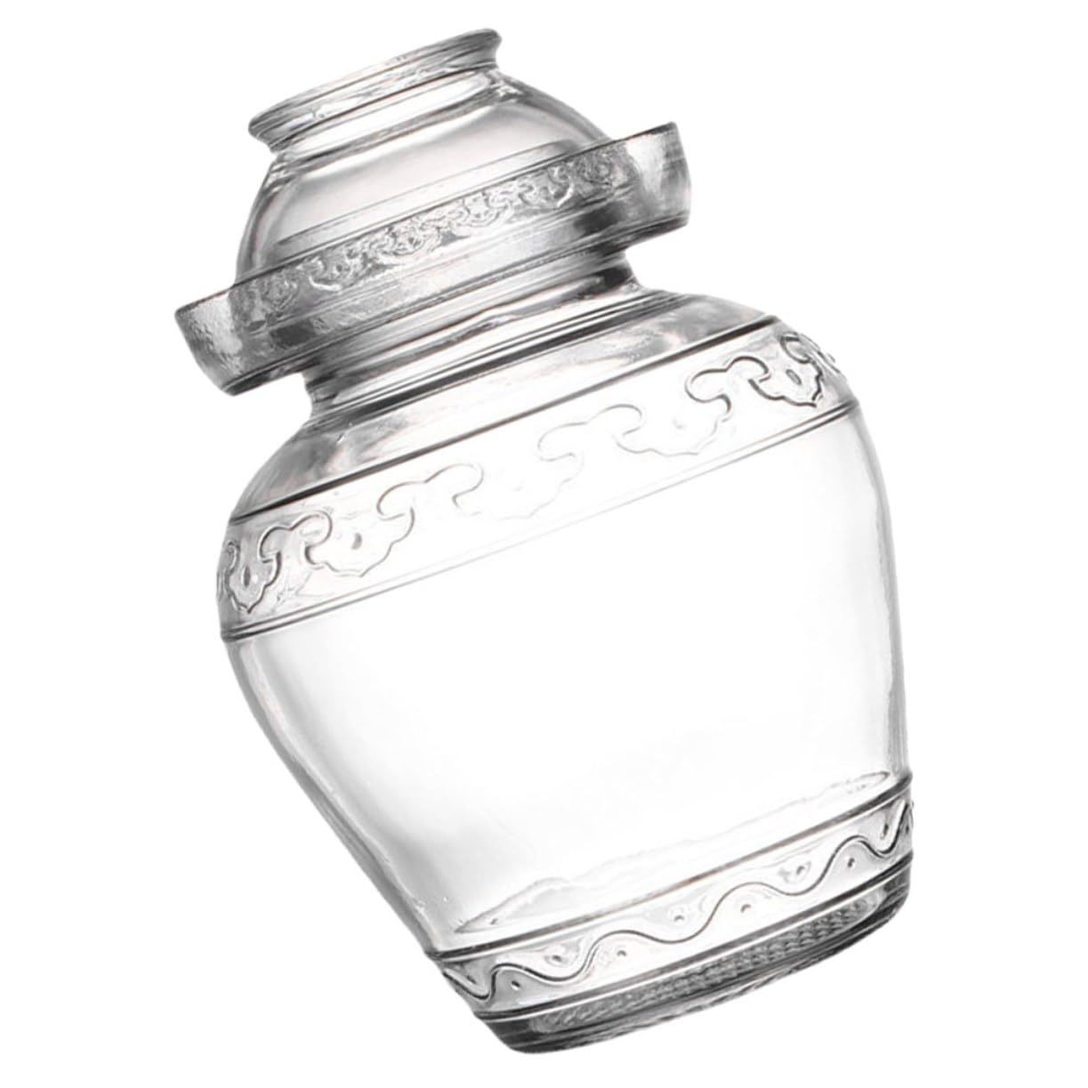 DOITOOL Gurkenbehälter aus Glas 2, 5l mit Breiter Öffnung, Transparent | Essiggurken und Sauerkraut, Einfache Sichtkontrolle, Praktisches Lebensmittelglas