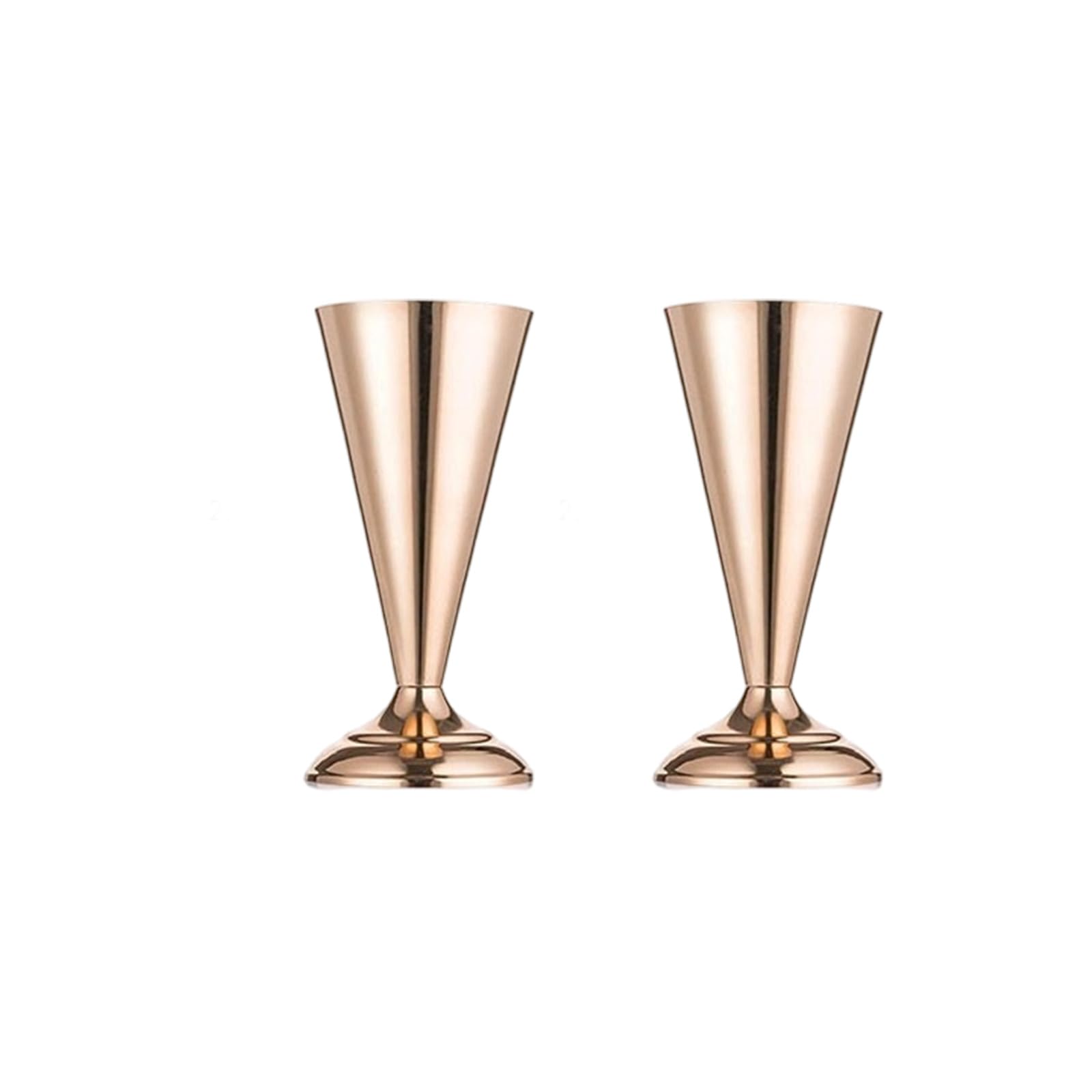 Whoasyst 2Pcs Tabletop Metal Wedding Flower Trumpets Vases Table Decorative Centerpieces Artificial Flower Arrangements Home Deck Metal Vases