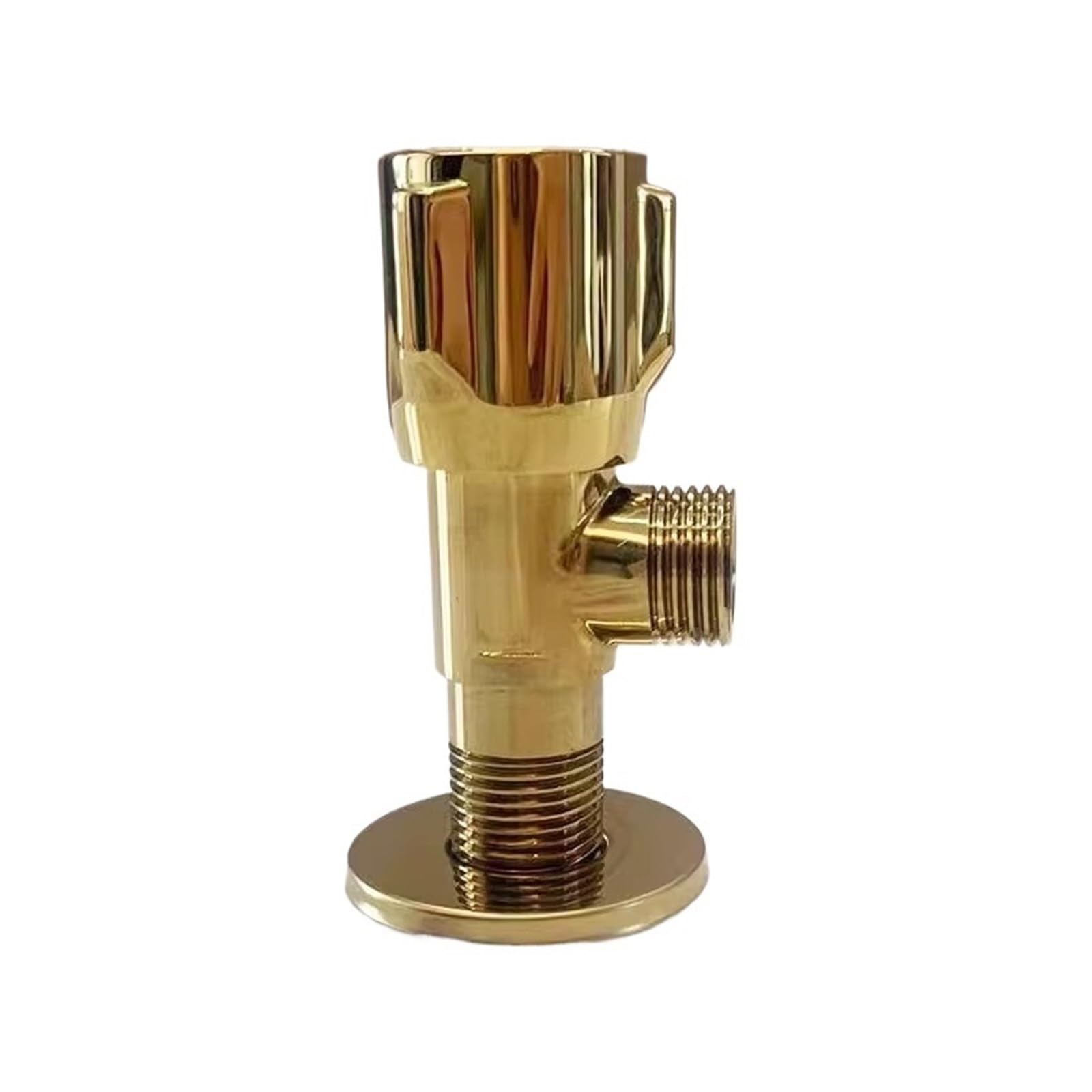 Gold Angle Valve Brass Wall Mount Angle Valve for Toilet Universal Stop Chrome Water Triangle Valve for Faucet and Toilet(Gold)