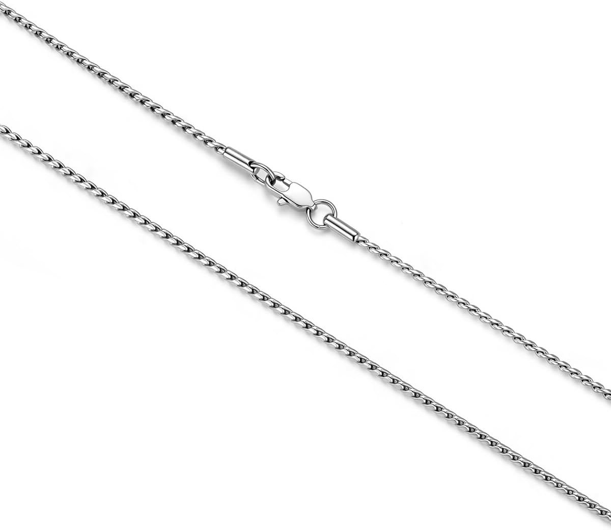 FOSIR Stainless Steel Unique Snake Link Chain Necklace for Men and Women