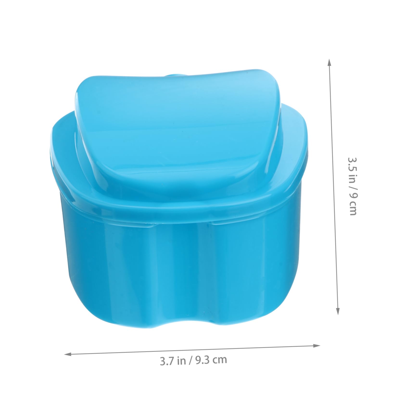 Contenitore Protesi Dentarie Blu in Pp con Cestello e Rete | Formato Mini, Stile Europeo, per Risciacquo e Asciugatura, Accessori Inclusi per Viaggio e Uso Quotidiano