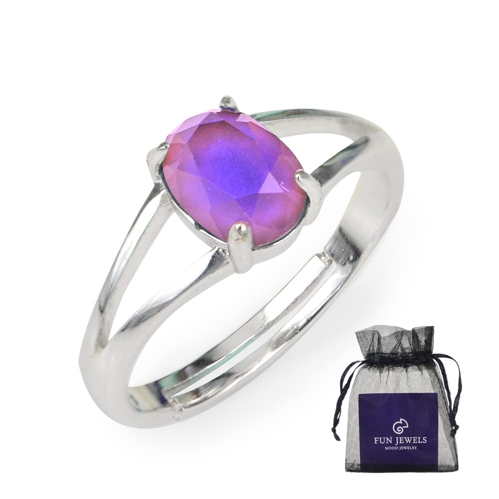Amazon.com: FUN JEWELS Minimalist Mood Ring in Silver Size