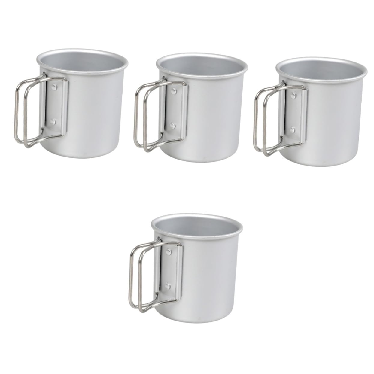 4pièces Gobelet Eau Pliable Aluminium Pour Camping Tasse Portable Avec Design Élégant Idéale Pour Boissons Chaudes Et Froides Utilisation Pratique Extérieur