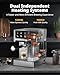 AIRMSEN 20 Bar Espresso Machine with Automatic Milk Frother, Cappuccino & Latte Coffee Maker with Quick Brew Dual Boiler (1350W + 1000W), Stainless Steel, 60oz Water Tank, Touchscreen