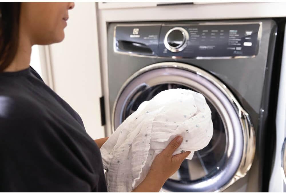 Electrolux 4.5 cu. ft. Stackable Front Load Washer in Titanium with SmartBoost, Optic Whites, and Pure Rinse