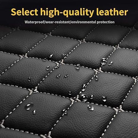 Car Floor Mats Universal Fit All Weather Protection Beige with Beige Stitching — view 7