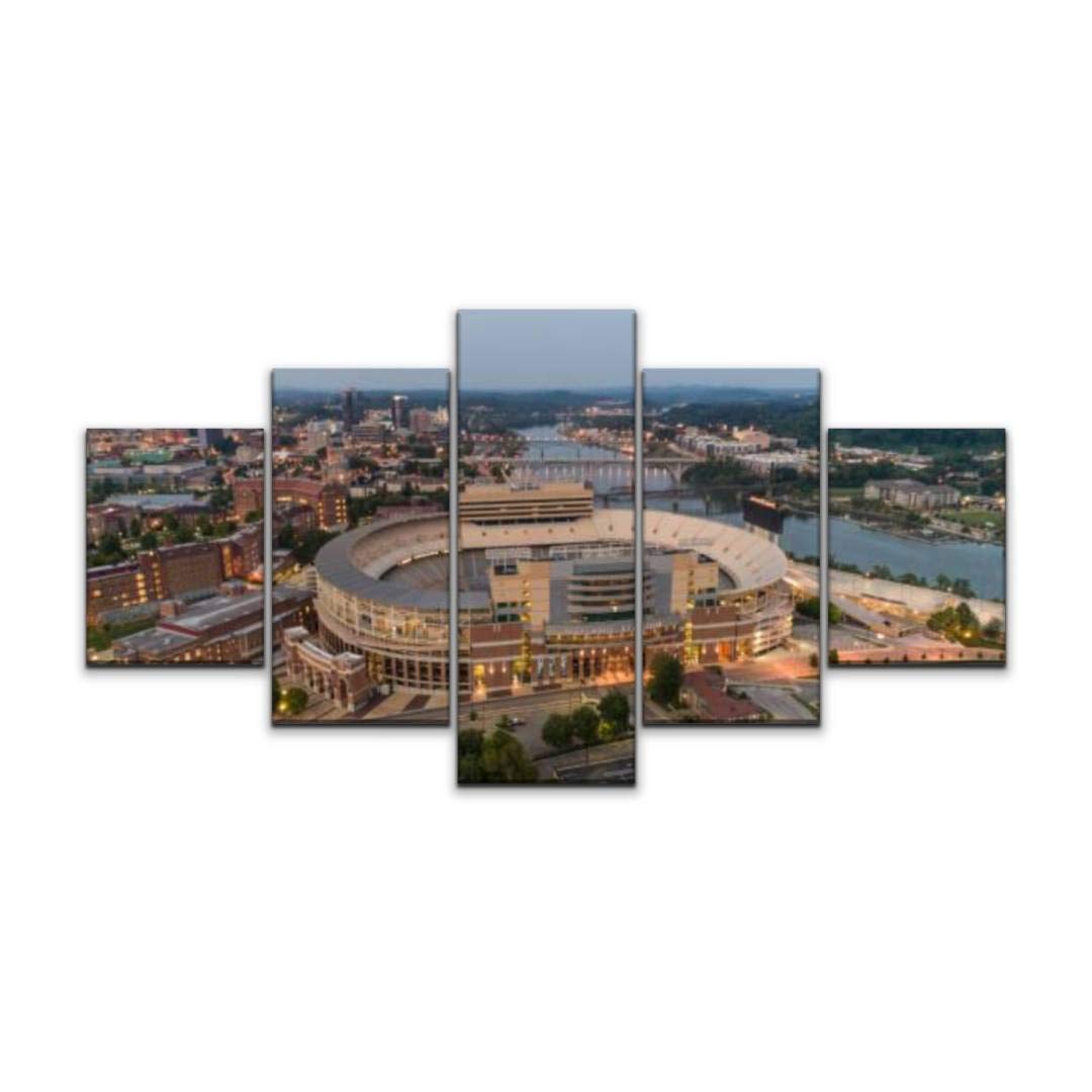 Skipvelo Neyland Sports Stadium Arena Knoxville tn tennessees and Pictures Wall Art Canvas Prints Pictures Paintings Artwork Home Decor Stretched and Framed - 5 Pieces