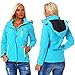 Produktbild GEOGRAPHICAL NORWAY Damen Softshell Jacke mit Kapuze Outdoor Platinum Turbo-Dry türkis Grösse XL