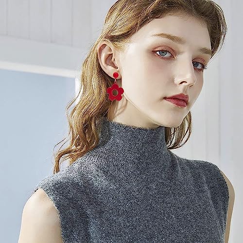 Vintage Floral Earrings - Daisy & Groovy Designs, Dangle Clay Earrings4