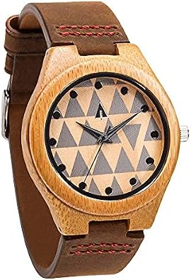 Treehut Wooden Watches for Men, Great Japanese Quartz Movement, Analog Stylish Watch with Adjustable Stainless Steel Clasp, Buckle, Leather Straps Wrist Wood Watch Made from Wood, Relojes para Hombre