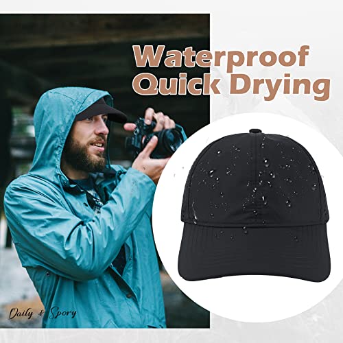 Zando Womens Baseball Caps Men Black Baseball Cap Women Mesh Breathable Baseball Hat For Women Men Waterproof Hats For Women Baseball Cap Men Adjustable Running Golf Hat For Sun Protection Black Hat M #TOP3