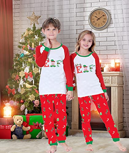 Benaive Boys Christmas Pajamas Kids Xmas Holiday Pjs 100% Cotton, 2-Piece Boys Sleepwear Long Sleeves Set Size 12 - image 2