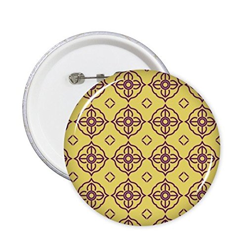 Badge thaï traditionnel contre les vêtements trop simples - Lot de 5 broches rondes en satin