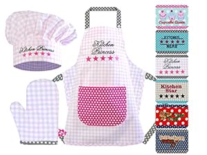 Emily's Check Rosa Kitchen Princess 3-teiliges Set