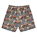 Orange Tractor with Bucket Boys Swim Trunks Baby Kids Swimwear Summer Toddler Beach Board Shorts Bathing Suit 2T