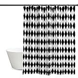 LAHAYOO Shower Curtain for Bathroom Black and White Shower Curtains Waterproof Fabric Artistic Abstr