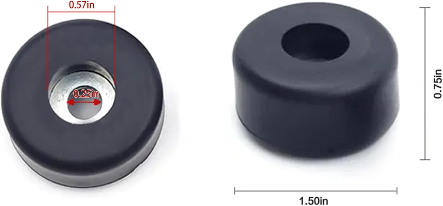 LESHOW 4-Piece Set 192310GS Anti Vibration Rubber Feet & Isolation Pads for Air Compressors, Generators & Pressure Washers, Compatible with Coleman Powermate 094-0026, Sanborn E106661, D091007