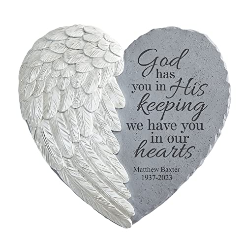 Let's Make Memories Personalized Wings Of Love Memorial Stone - Sympathy Garden Marker - His Keeping #TOP25