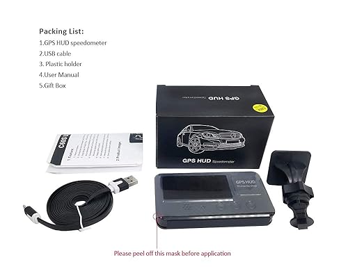 Miniatura 8 de Kingneed - Pantalla original universal de GPS con velocímetro y odómetro digital para automóvil, la velocidad aparece en entalla en millas por hora,