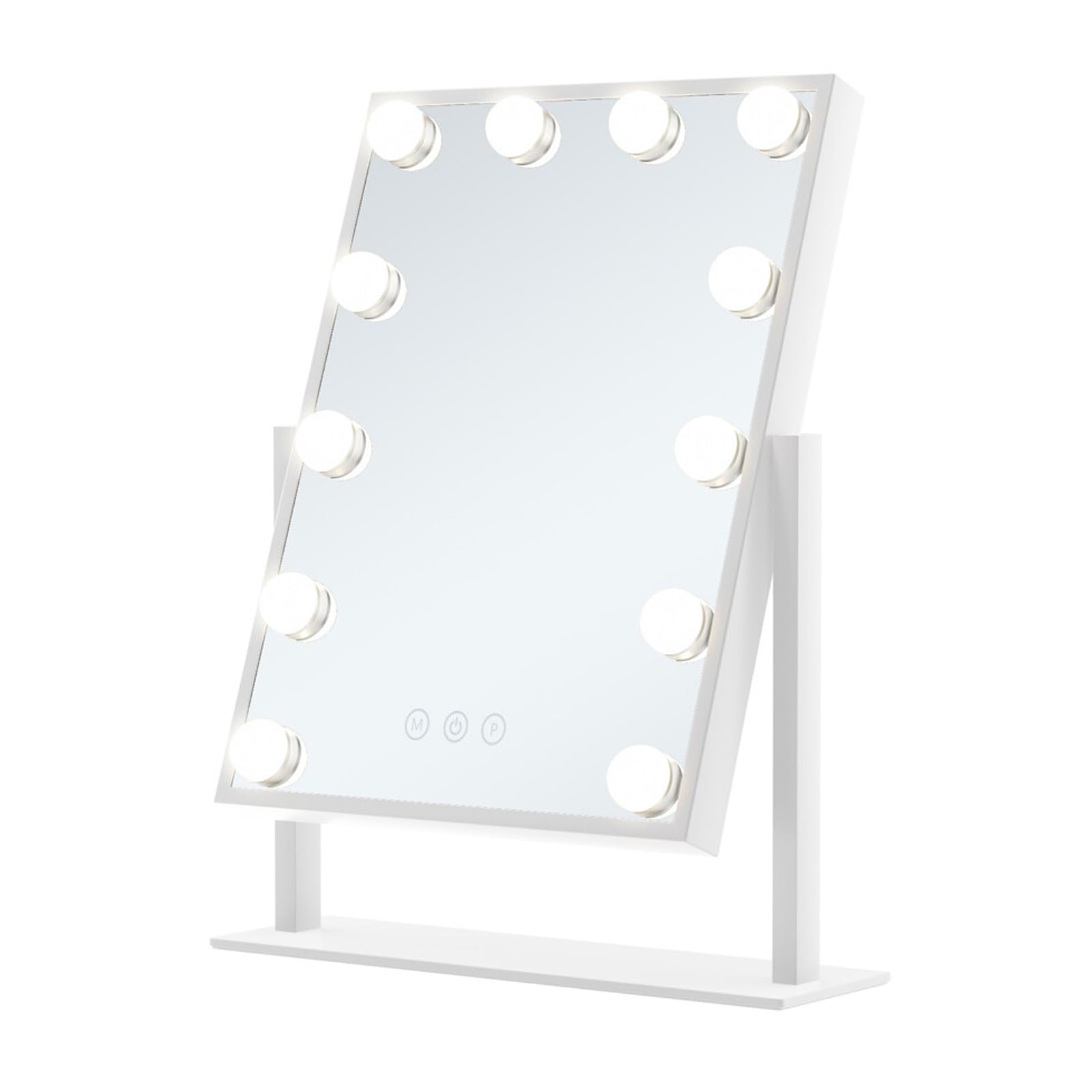 Hollywood Vanity Mirror with 12 LED Lights, Tabletop Bathroom Makeup Mirror