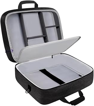 Eawfgtuw Audio Mixer Storage Bag with Adjustable Dividers for RODECaster Pro 2 GOXLR For Pyle Podcast Gear Thickened Foam Case Black 15.5x13x3.5 Inch