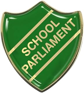 Capricornone School Parliament Gel Domed Green School Shield Badge