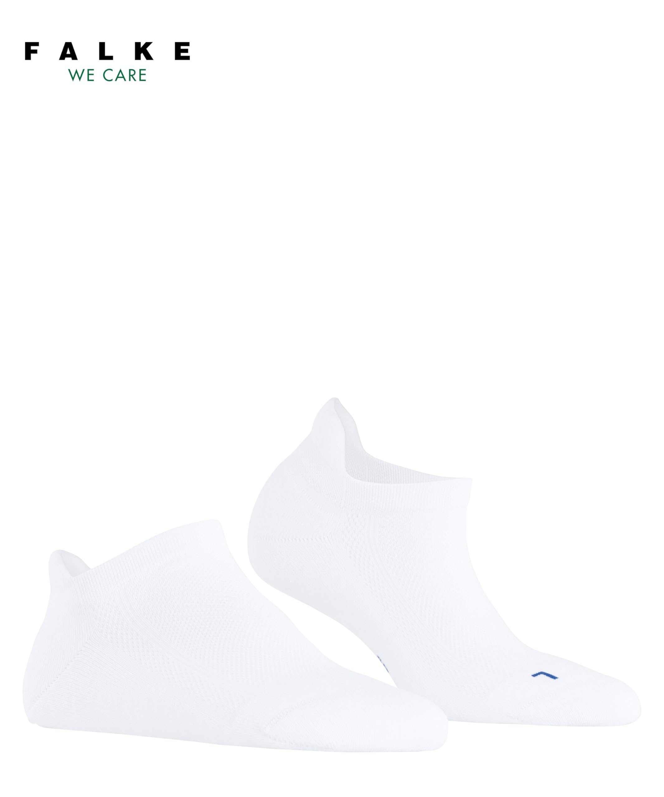FALKE Kobiety Skarpety do trampek Cool Kick Sneaker W Sn materiał funkcyjny krótkie jednokolorowe 1 Para, Biały White 2000, 39-41